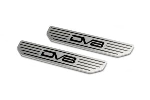 Jeep Wrangler Sill Plates - Front - DV8 Offroad - DV8 Logo - Black - `18-`27
